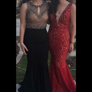 Beaded black maxi Jovani dress